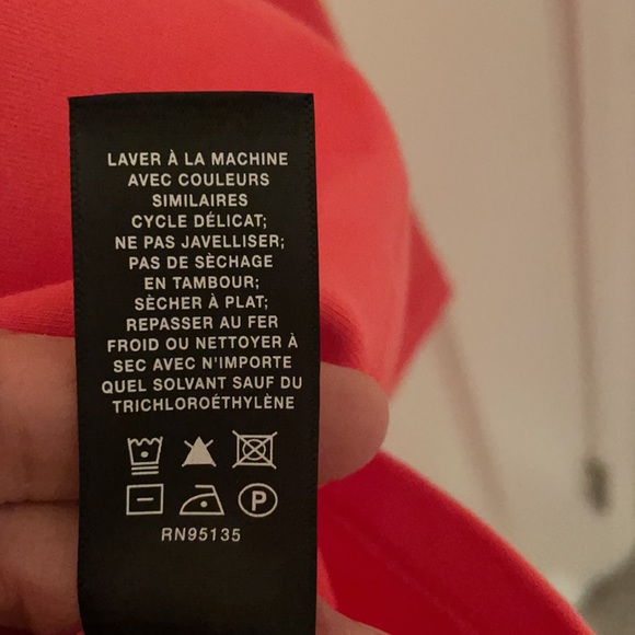 Coral long sleeved fitted top, stretchy,size L,$25 - Picture 4 of 5